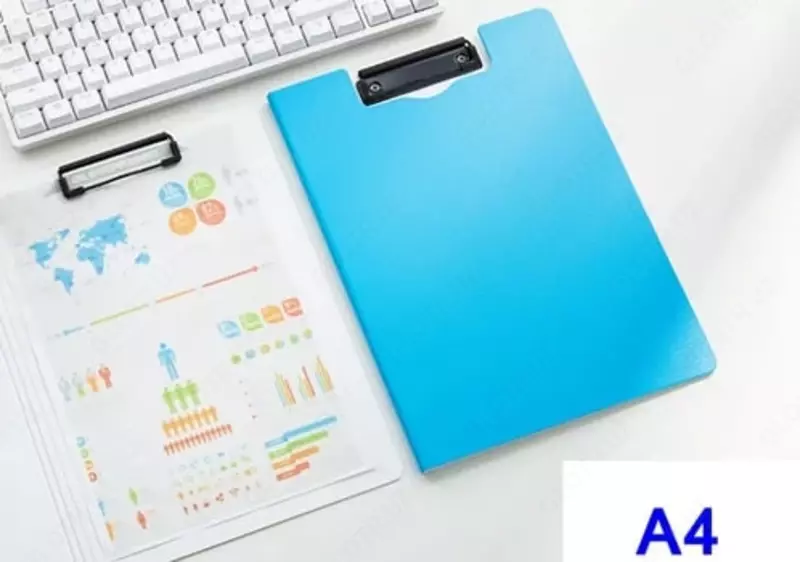  Plastik papka-planshet (yuqori qisqich) Deli  A4  600 mikron (Art. - 5016-bl) Moviy - 