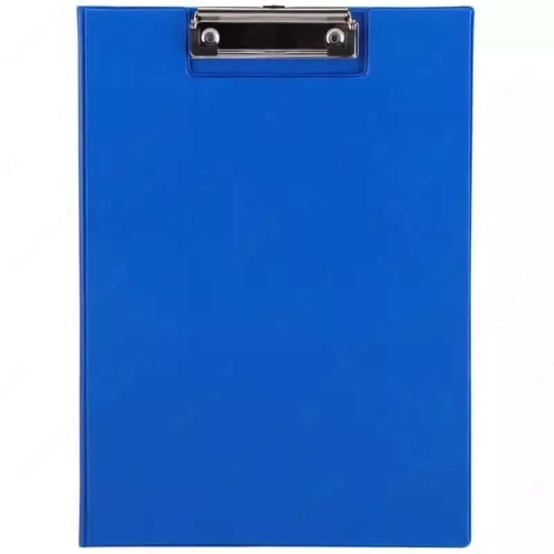 Yassi plastik papka (yuqori qisqich) Deli  A4  600 mikron  PVX chontak (Art. - 38154bl) Moviy