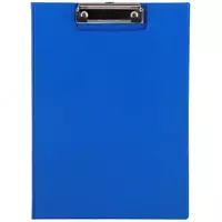 Yassi plastik papka (yuqori qisqich) Deli  A4  600 mikron  PVX chontak (Art. - 38154bl) Moviy