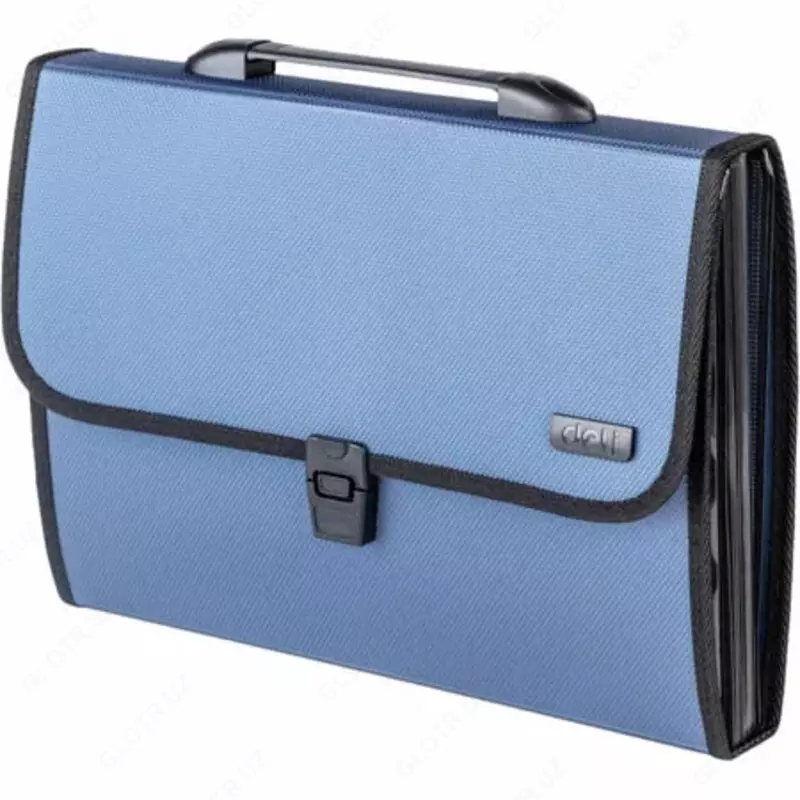  Пластиковая папка-портфель для документов Deli Extend  12 отд.  330 х 260 х 40 мм  заст. замок (Арт.- 5577) Ассортимент - 