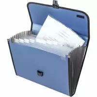   Пластиковая папка-портфель для документов Deli Extend  12 отд.  330 х 260 х 40 мм  заст. замок (Арт.- 5577) Ассортимент