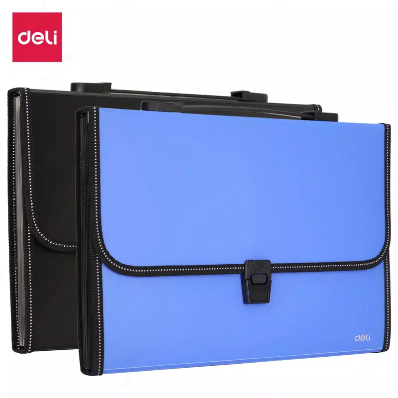 Deli plastik hujjat papkasi  12 ta bolim  210 x 297 x 40 mm  mahkamlangan. qulf (Art. - 5559) Assortiment