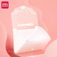  Пластиковая папка-портфолио Deli 13 отд.  330 х 245 х 30 мм  заст. замок (Арт.- 72543) Белая - 