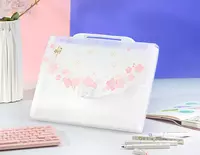   Пластиковая папка-портфолио Deli 13 отд.  330 х 245 х 30 мм  заст. замок (Арт.- 72543) Белая