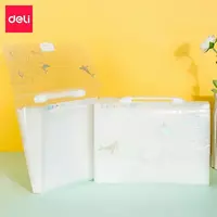  Пластиковая папка-портфолио Deli 13 отд.  330 х 250 х 35 мм  заст. замок (Арт.- 72578) Белая - 