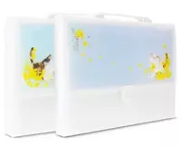 Пластиковая папка-портфолио Deli 13 отд.  330 х 250 х 35 мм  заст. замок (Арт.- 72579) Белая