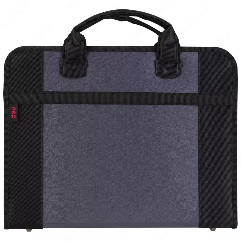  Пластиковая папка - портфель Deli  2 ручки  1 отд.  370 х 280 х 70 мм  заст. молния (Арт. - 5865) Ассортимент - 