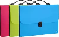 Пластиковая папка-портфель для документов Deli Rio  7 отд.  330 х 235 х 30 мм  заст. замок (Арт.- 40202-EB) Ассортимент