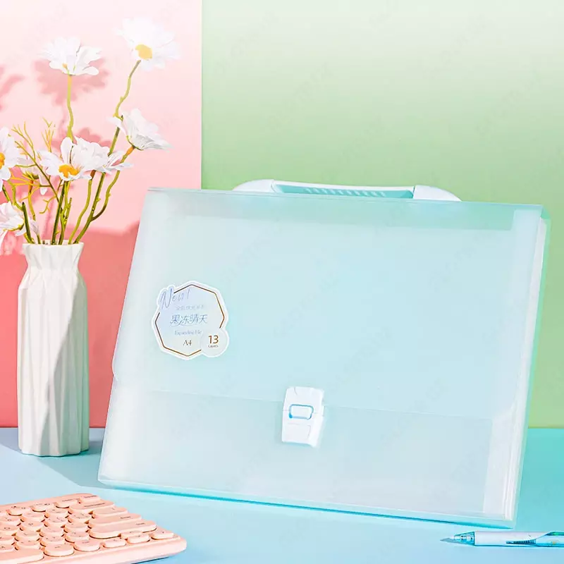   Plastik hujjat papkasi Deli PM306  13 bolim  330 x 235 x 30 mm  mahkamlangan. qulf (m.- 306-PM) Assortiment