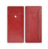 Пенал для канцтоваров Феникс+ Eckalada  иск. кожа  блинт. тиснение  заст. кнопка (Арт.- 50541) Красный