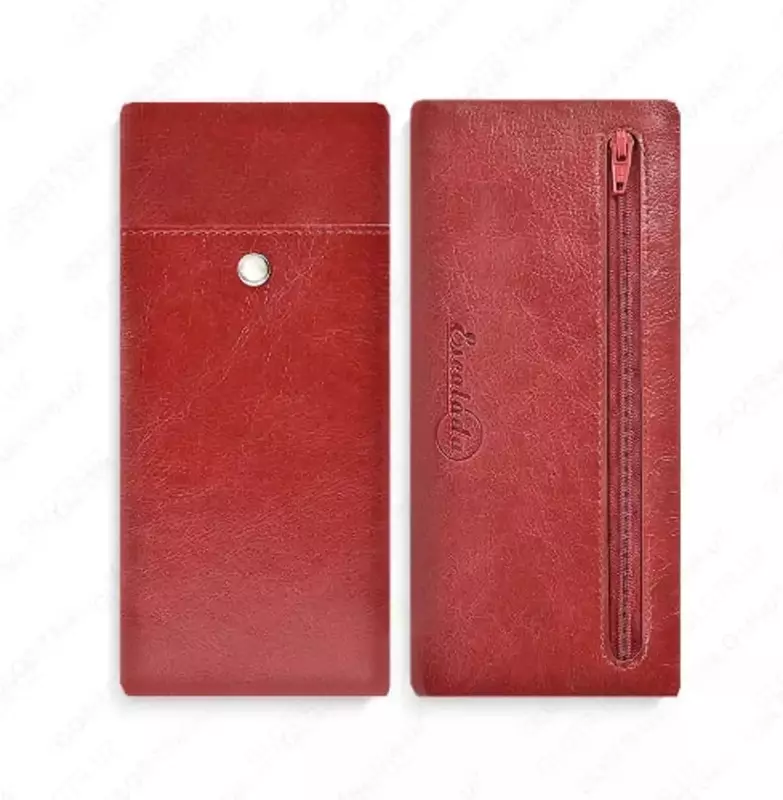 Пенал для канцтоваров Феникс+ Eckalada  иск. кожа  блинт. тиснение  заст. кнопка (Арт.- 50541) Красный