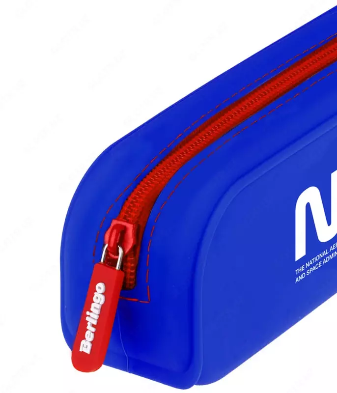  Универсальный детский пенал Berlingo Ad Astra  1 отд  200 х 50 х 60 мм  силикон (Арт. - PM09017) Синий - 
