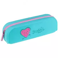 Школьный пенал для девочек Berlingo Fruity mood  1 отд  200 х 50 х 60 мм  силикон (Арт. - PM09022) Бирюзовый