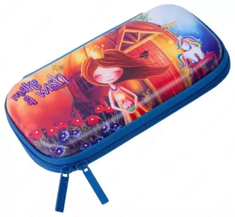 Школьный пенал - футляр для девочек Berlingo Magic  1+1 доп. отд  220 х 100 х 45 мм  ЭВА мат. (Арт. - EVA0703)