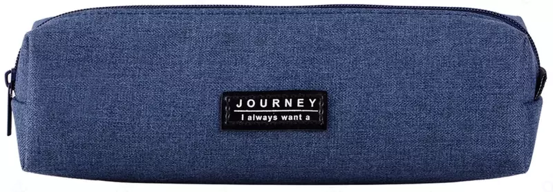  Школьный пенал-футляр Deli Journey  1 отд  200 х 80 х 55 мм  полиэстер (Арт. - 66683-bl) Синий джинс - 