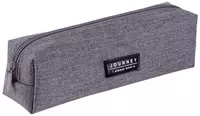 Школьный пенал-футляр Deli Journey  1 отд  200 х 80 х 55 мм  полиэстер (Арт. - 66683-gr Серый джинс