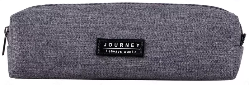  Школьный пенал-футляр Deli Journey  1 отд  200 х 80 х 55 мм  полиэстер (Арт. - 66683-gr Серый джинс - 