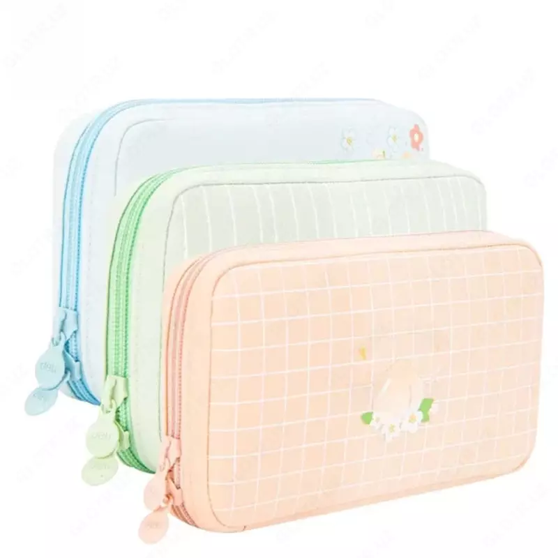 Школьный пенал для канцтоваров Deli 1 отд  200 х 80 х 55 мм  текстиль (Арт. - 66921) Ассортимент