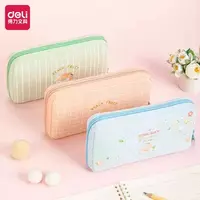  Школьный пенал для канцтоваров Deli 1 отд  200 х 80 х 55 мм  текстиль (Арт. - 66921) Ассортимент - 