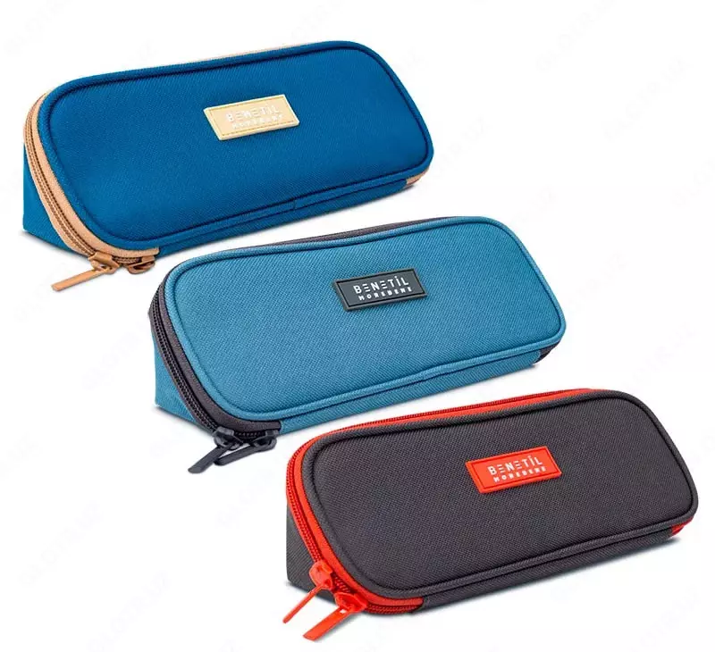 Школьный пенал Deli ВеNеTil  1 отд  235 х 95 х 55 мм  брезент (Арт. - 66994) Цв. ассорти