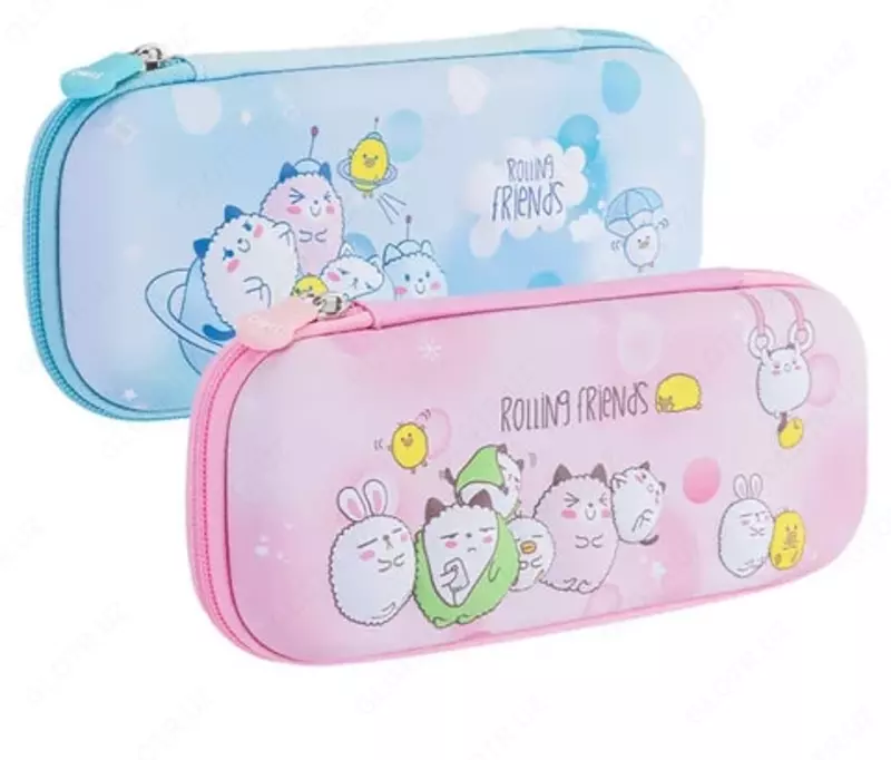 Школьный пенал - футляр Deli HEY  2 + 1 доп. отд  235 х 105 х 54 мм  пластик (Арт. - 67117) Цв. ассорти