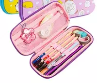  Школьный пенал - футляр Deli HEY  2 + 1 доп. отд  235 х 105 х 54 мм  пластик (Арт. - 67117) Цв. ассорти - 