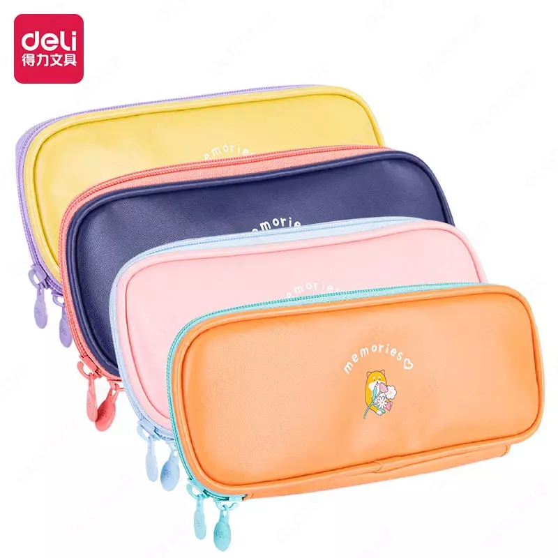 Школьный пенал Deli Memories  1 отд  220 х 85 х 45 мм  пластик (Арт. - 67126) Цв. ассорти