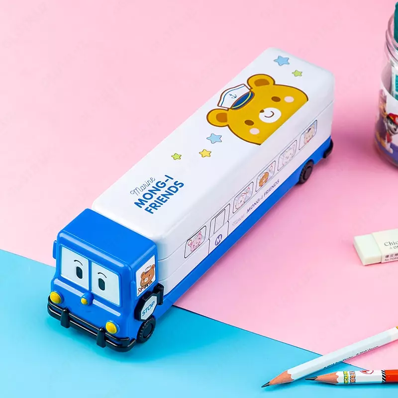   Металлический трехуровневый пенал Deli Marine  3 отд  (Арт.- 70855)