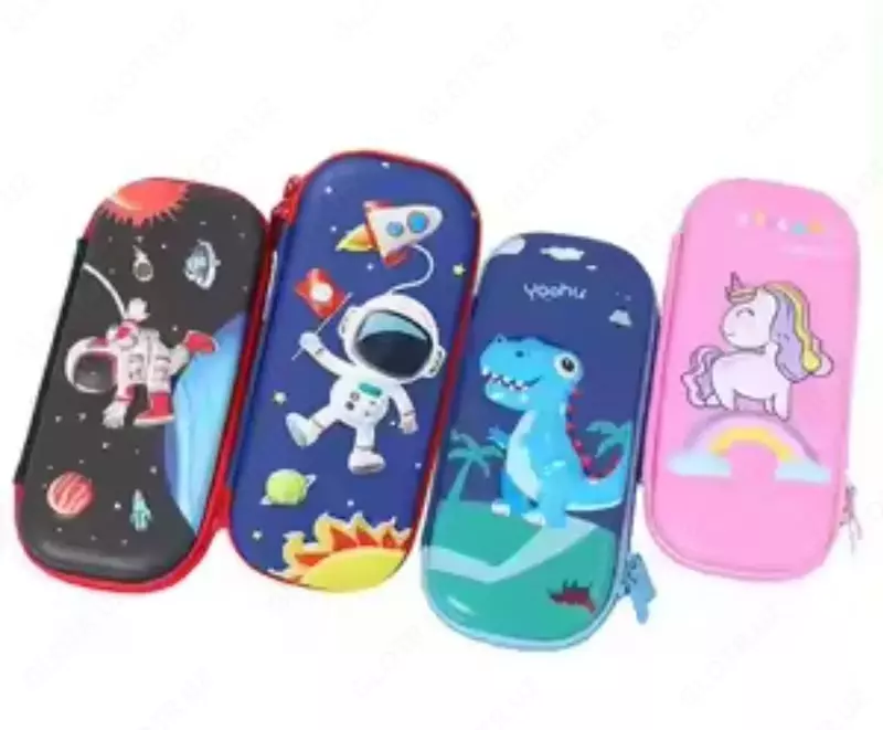 Школьный пенал Deli  2 отд  210 х 100 х 50 мм  ЕVA  заст. молния (Арт. - 114-BC) Цв. ассорти