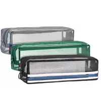 Школьный пенал Deli 1 отд  220 х 50 х 45 мм  сетч. текстиль (Арт. - 129-BC) Цв. ассорти