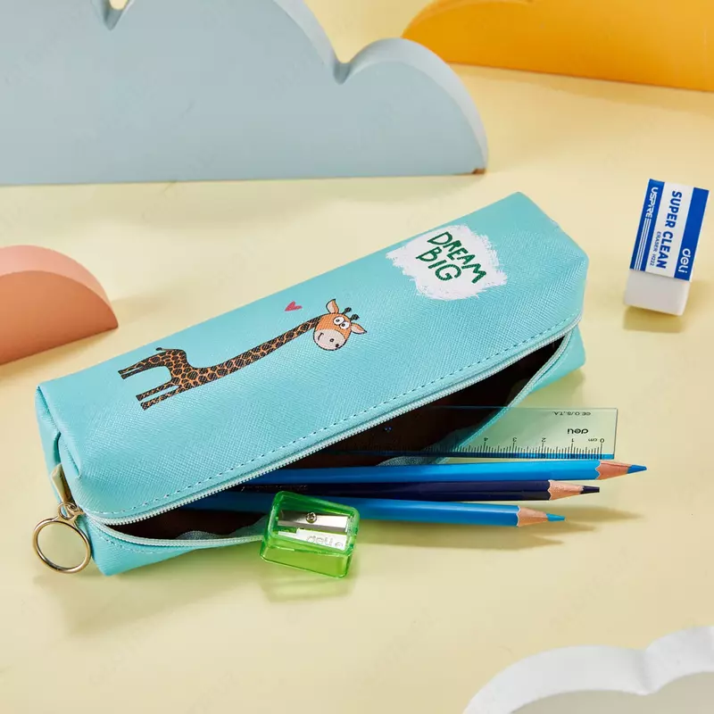   Школьный пенал Deli Dream Big  1 отд  190 х 50 х 50 мм  полиуретан (Арт. - 900-EH) Цв. ассорти