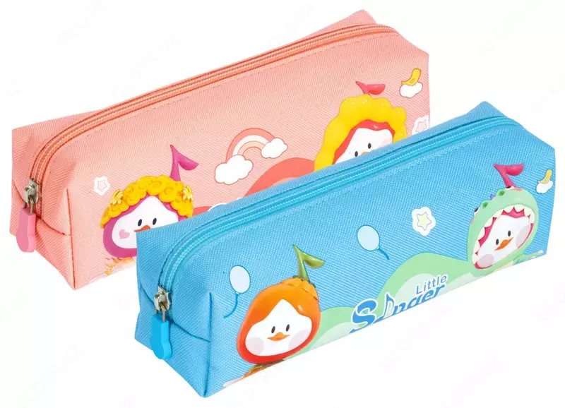 Универсальный пенал Deli Little Sinnger  1 отд  210 х 55 х 55 мм  текстиль (Арт. - 911-EH) Цв. ассорти