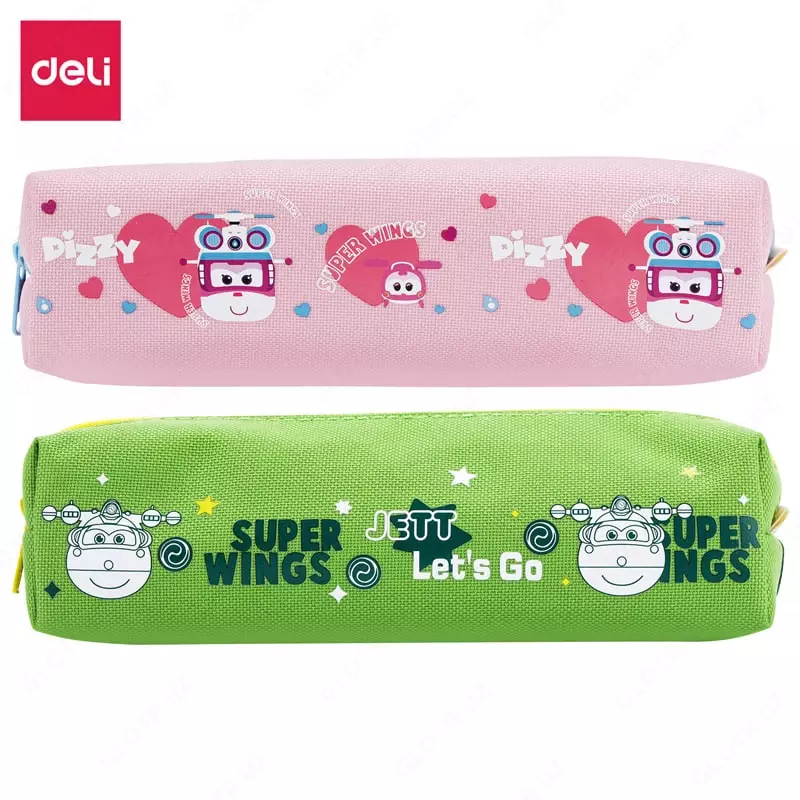 Универсальный пенал Deli SuperWings  1 отд  190 х 55 х 50 мм  текстиль (Арт. - 922-H) Цв. ассорти