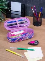  Корпусной пенал Berlingo Color the world  1 отд  210 х 85 х 50 мм  полиэстер (Арт. - PM09079) Цв. ассорти Только в розницу