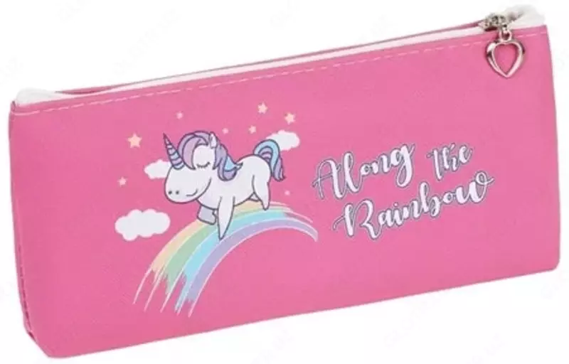 Пенал для канцтоваров ArtSpace Along the rainbow  1 отд  200 х 85 х 23 мм  текстиль (Арт. - Tn_42832) Розовый
