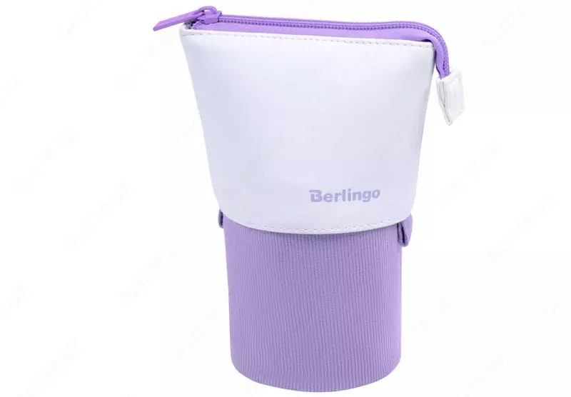 Пенал - стакан для канцтоваров Berlingo Lilac case  1 отд  170 х 75 х 75 мм  вельвет  экокожа (Арт. - PM09067)