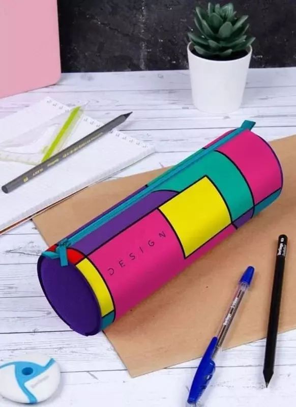   Пенал - тубус для канцтоваров Berlingo ColorBlock  1 отд  210 х 60 х 65 мм  полиэстер (Арт. - PM080S03)