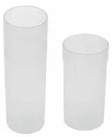  Пенал - тубус для канцтоваров Стамм Crystal  1 отд  195 х 45 мм  пластик (Арт. - ПН55) Прозрачный - 