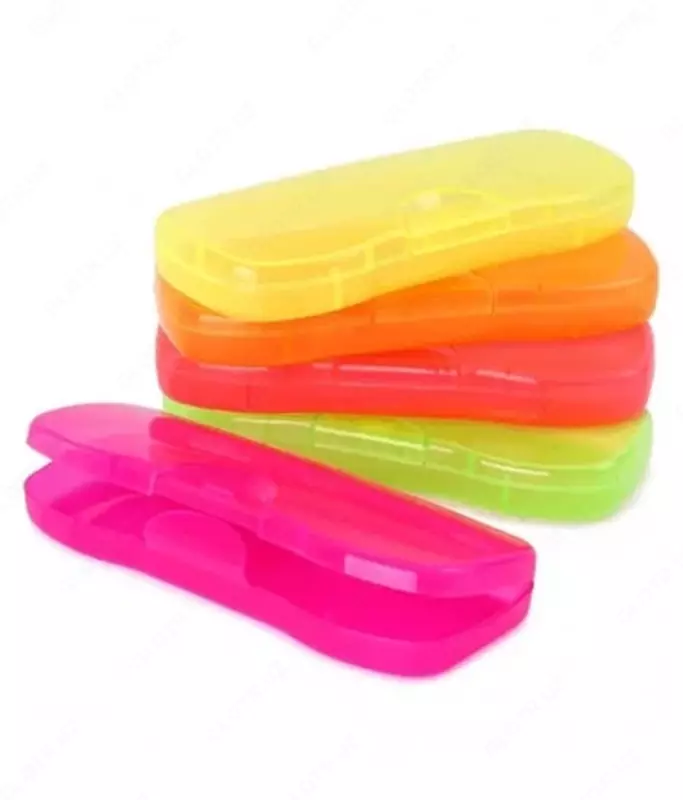 Пенал - футляр для канцтоваров Стамм Creative  1 отд  204 х 83 х 25 мм  пластик (Арт. - ПН61) Цв. ассорти