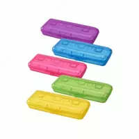 Пенал - футляр для канцтоваров Стамм Премиум. Primavera  1 отд  210 х 90 х 40 мм  пластик (Арт. - ПН16) Цв. ассорти