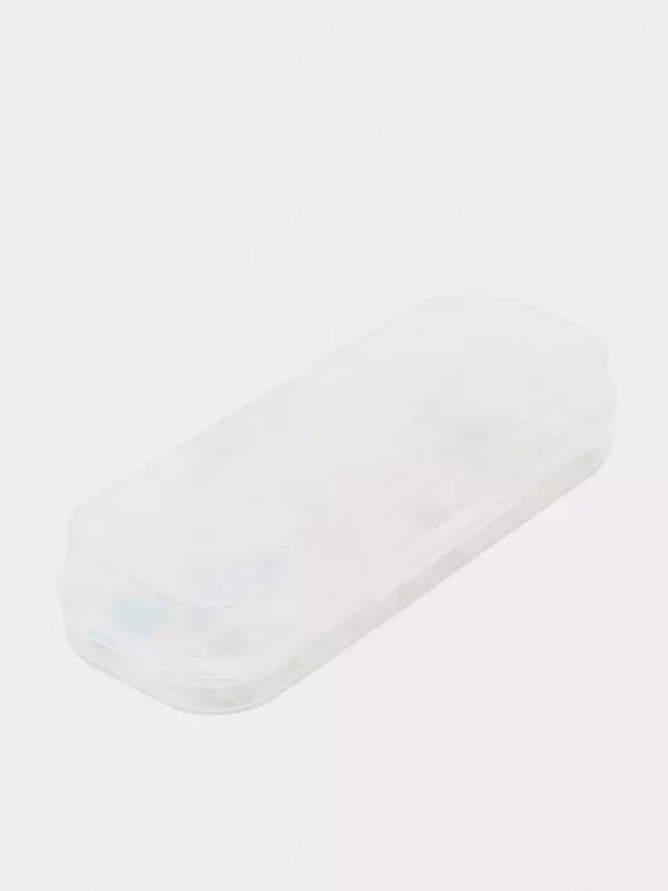  Пенал - футляр для канцтоваров Стамм Бабочки  1 отд  215 х 90 х 43 мм  пластик (Арт. - ПН100) Прозрачный - 