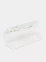   Пенал - футляр для канцтоваров Стамм Бабочки  1 отд  215 х 90 х 43 мм  пластик (Арт. - ПН100) Прозрачный