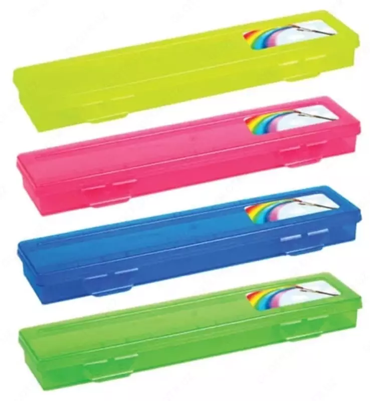 Пенал - футляр для художественных кистей Стамм Primavera  1 отд  350 х 90 х 35 мм  пластик (Арт. - ПН80) Цв. ассорти