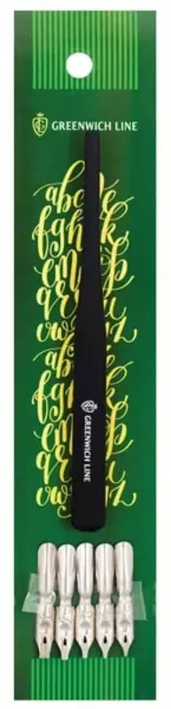 Классический перьевой набор Greenwich Line  5 шт перьев + держатель (Арт. - 251597)