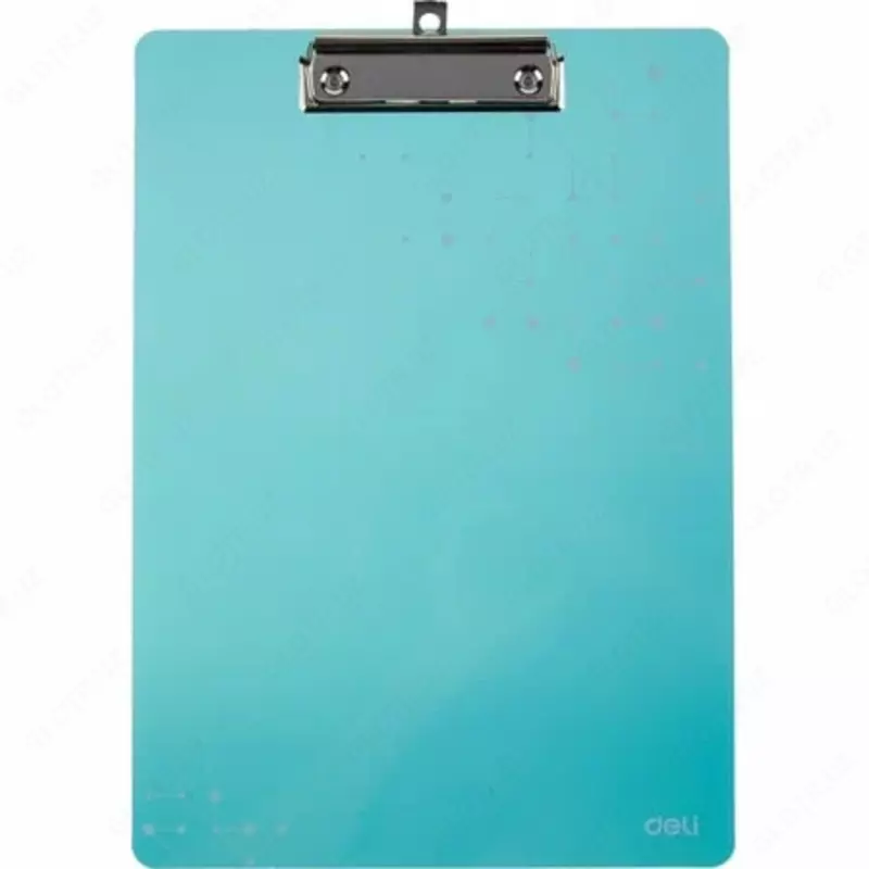 Папка-планшет (верхний зажим) Deli А4  600 мкм   220 х 310 х 1.5 мм (Арт. - 75632-EF) Бирюзовая