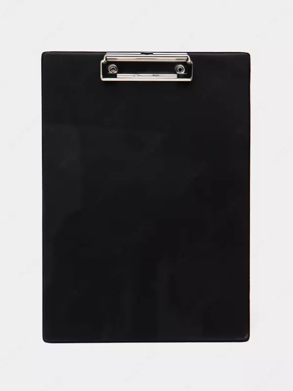 Papkali tekis (yuqori qisqich) Deli A4  500 mikron  220 x 310 x 1 5 mm (Art. - 38153bk) Qora