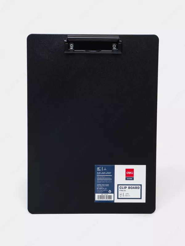 Папка-планшет (верхний зажим) Deli Extend  А4  600 мкм   220 х 310 х 2.5 мм (Арт. - 75422-EF) Черная