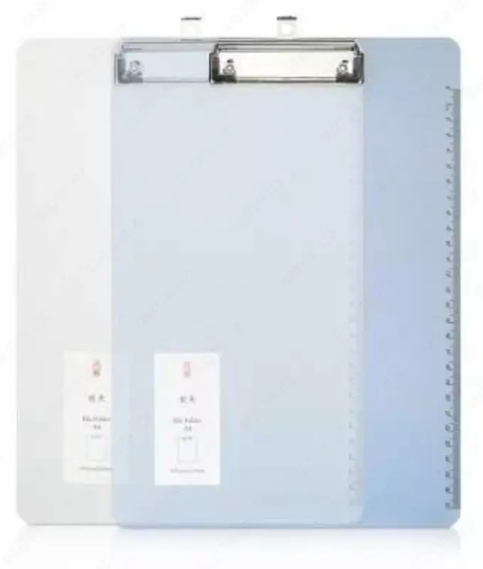 Папка-планшет (верхний зажим) Deli А4  600 мкм   225 х 315 х 2.5 мм  шкала (Арт. - 72605) Ассортимент