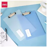  Папка-планшет (верхний зажим) Deli А4  600 мкм   225 х 315 х 2.5 мм  шкала (Арт. - 72605) Ассортимент - 