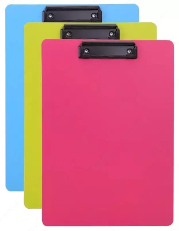 Папка-планшет (верхний зажим) Deli RIO  А4  600 мкм   220 х 310 х 2.5 мм (Арт. - 75202-EF) Цв. ассорти